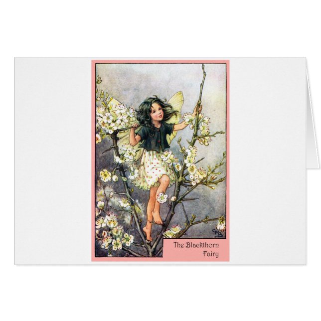 Blackthorn Fairy Hälsningskort (Framsidan Horizontal)