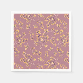 Blackthorn grenar lila gult pappersservett
