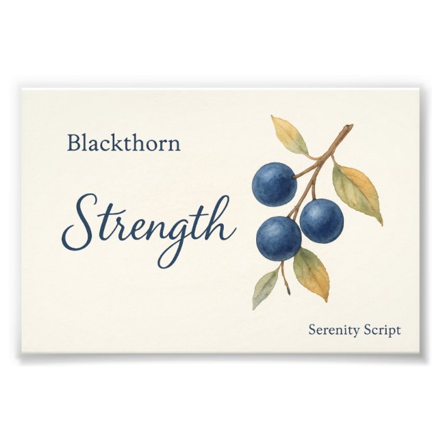 Blackthorn — Strength Fototryck (Framsidan)