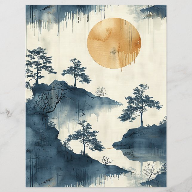 Bläcktvätt Konst Scrapbooking Papper (Framsida)