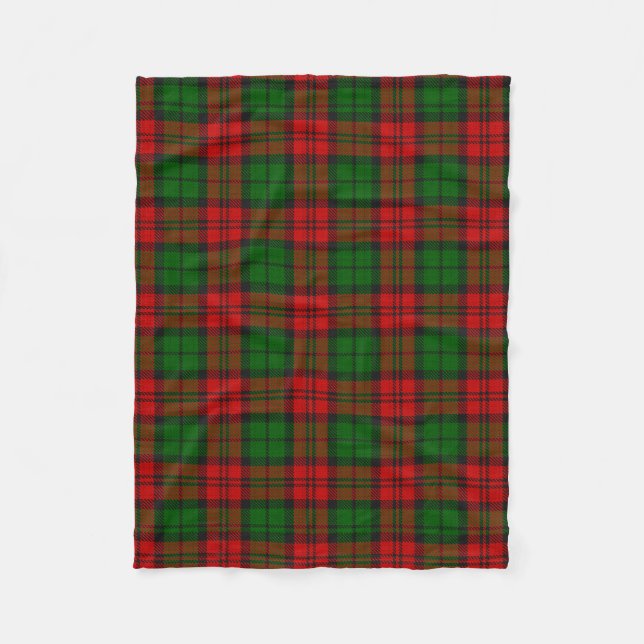 Blackwatch Campbell Tartan Red Grönt Play Fleecefilt (Framsidan)