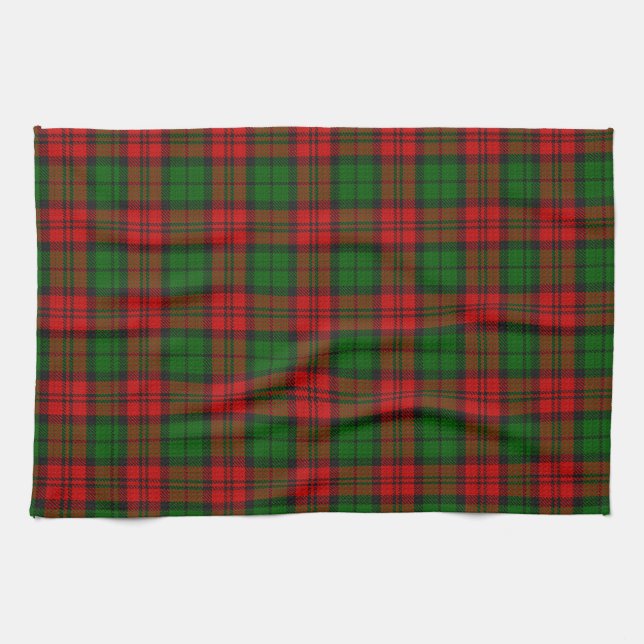 Blackwatch Campbell Tartan Red Grönt Play Kökshandduk (Horisontell)