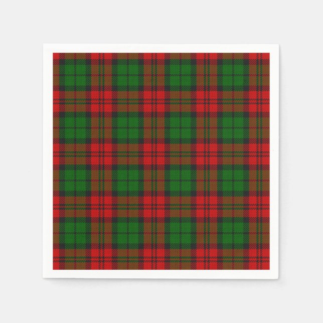 Blackwatch Campbell Tartan Red Grönt Play Pappersservett (Framsidan)