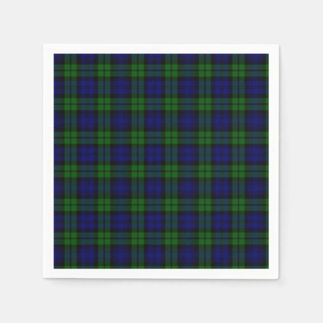Blackwatch tartan Campbell klan Pappersservett (Framsidan)