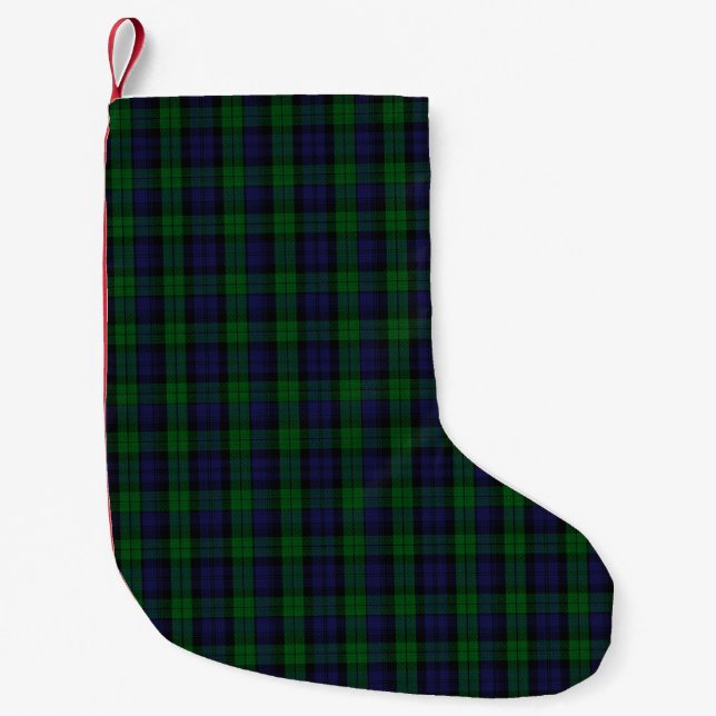 Blackwatch Tartan Liten Julstrumpa (Framsidan)