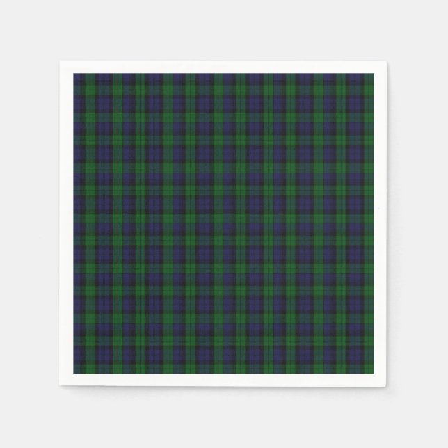 Blackwatch Tartan Pappersservett (Framsidan)