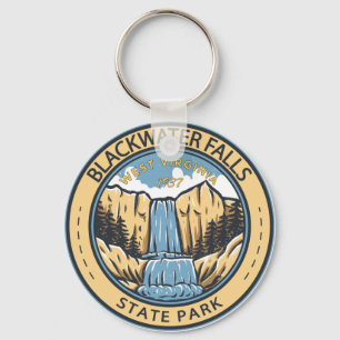Blackwater Falls State Park Väster Virginia Badge Nyckelring