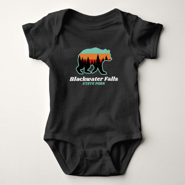 Blackwater Falls State Park Väster Virginia Bear T Shirt (Framsida)