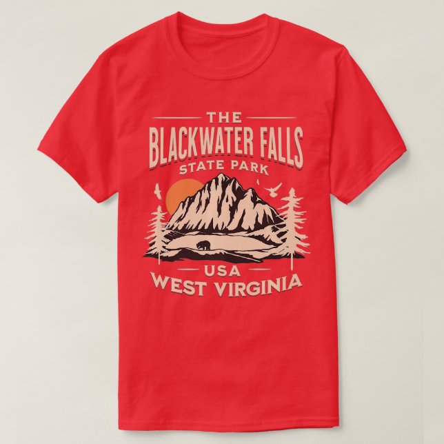 Blackwater Falls State Park Väster Virginia Hike O T Shirt (Design framsida)