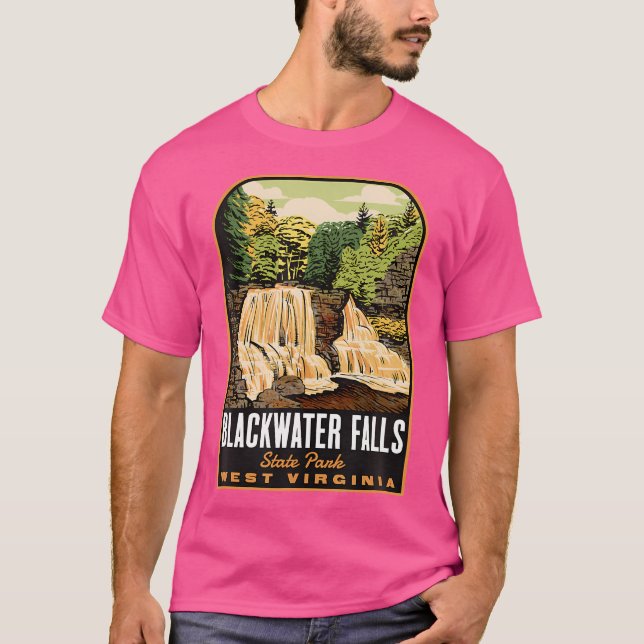 Blackwater Falls State Park Väster Virginia T Shirt (Framsida)