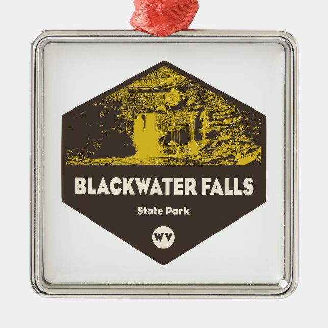 Blackwater Falls State Park West Virginia Julgransprydnad Metall (Framsidan)