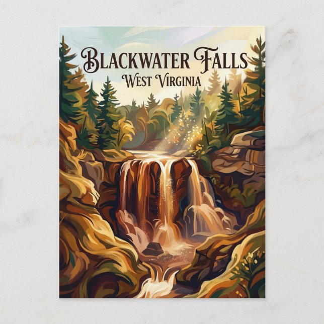 Blackwater Falls State Park West Virginia Vykort (Framsida)