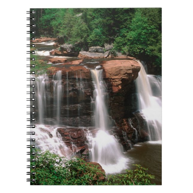 Blackwater Falls, West Virginia, naturskön, Anteckningsbok Med Spiral (Framsidan)