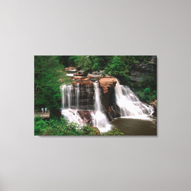 Blackwater Falls, West Virginia, naturskön, Canvastryck (Framsida)