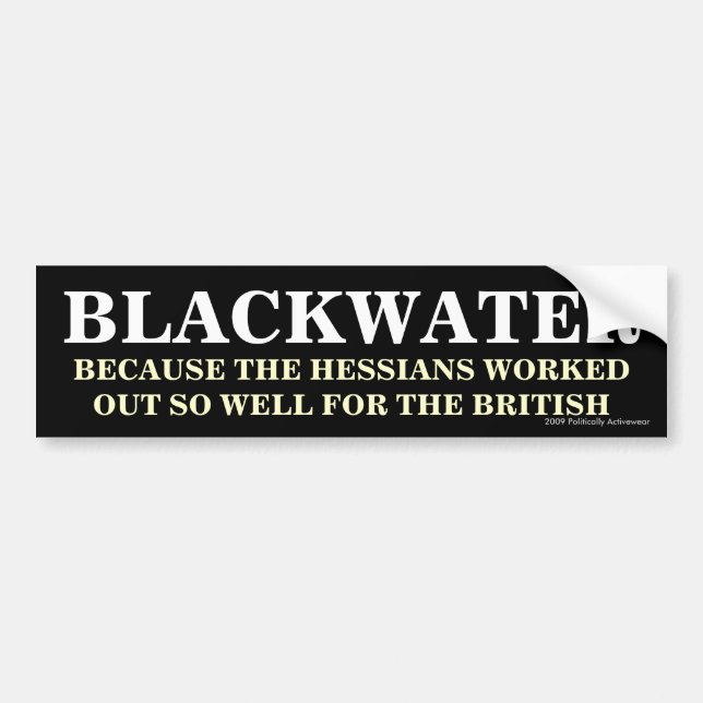 Blackwater- & Hessiansbildekal Bildekal (Framsidan)