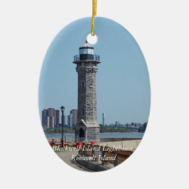 Blackwell är. Ljus är Roosevelt. NYC-prydnad 1 Julgransprydnad Keramik