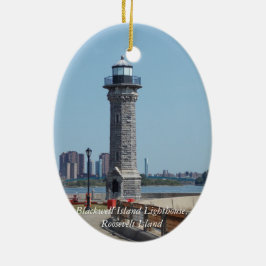 Blackwell är. Ljus är Roosevelt. NYC-prydnad 1 Julgransprydnad Keramik