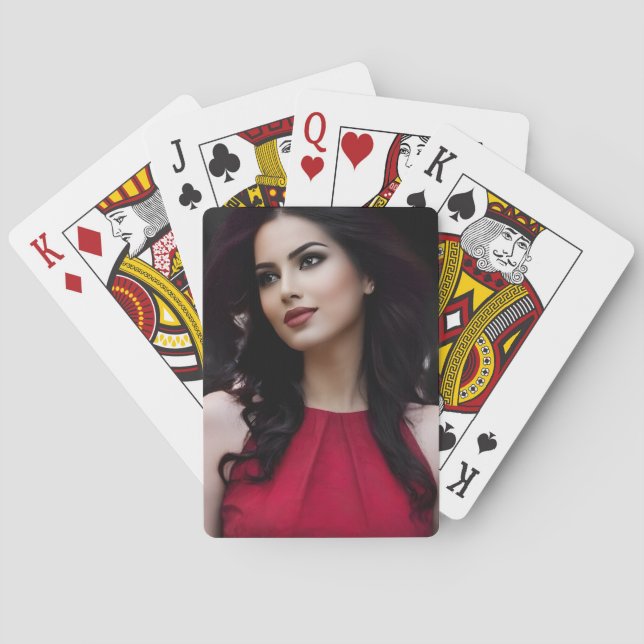 BlackWhiteRed playing cards Casinokort (Baksidan)