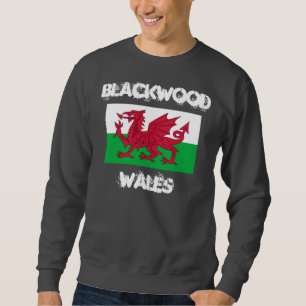 Blackwood, Wales med walesiska flaggan Långärmad Tröja