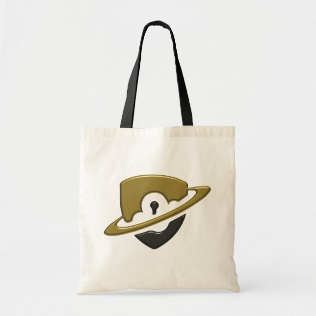 Blackwoodlogotyptoto - svart/guld tygkasse (Framsidan)