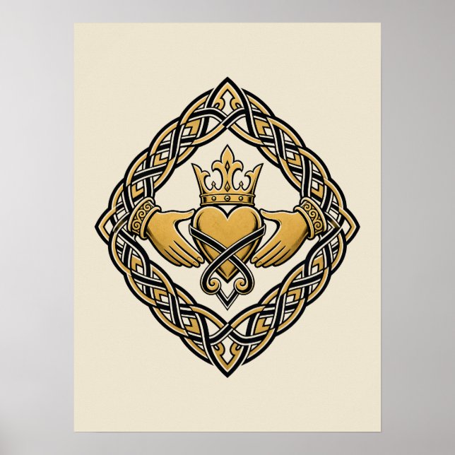 Blackwork Claddagh Poster (Framsidan)