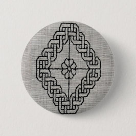 Blackwork embroidery button knapp