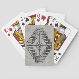 Blackwork embroidery playing cards casinokort