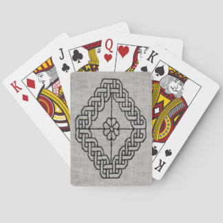 Blackwork embroidery playing cards casinokort