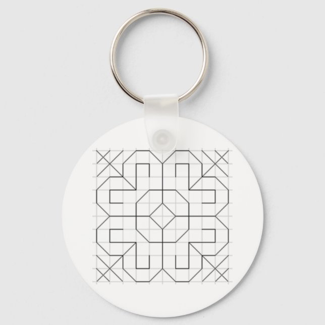 Blackwork keychain nyckelring (Framsida)