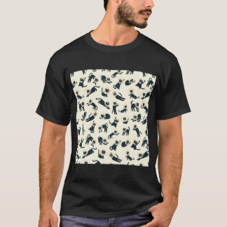 Blacky Catmomeow Mönster T Shirt