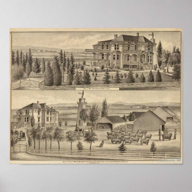 Blacow-bostad, gård poster (Framsidan)