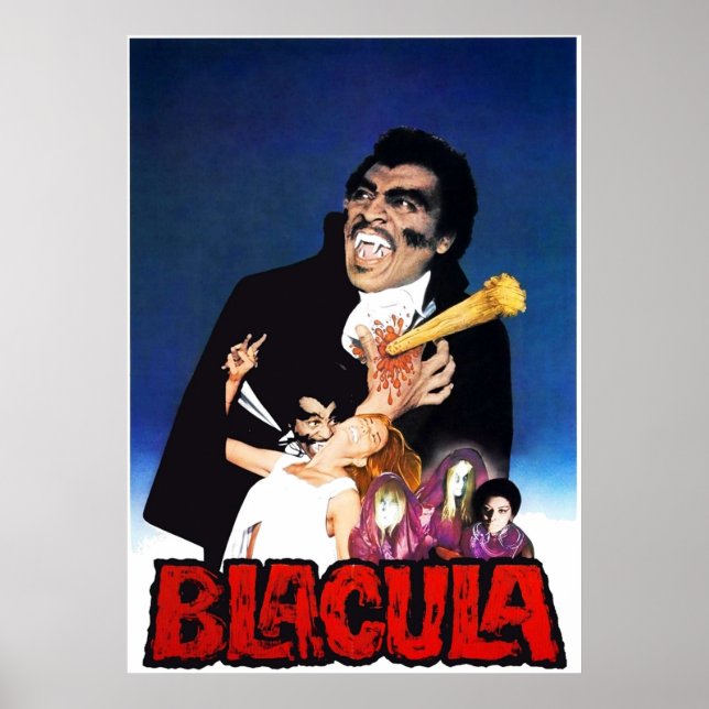 Blacula 1972 Blaxploitation Horror v6 Poster (Framsidan)