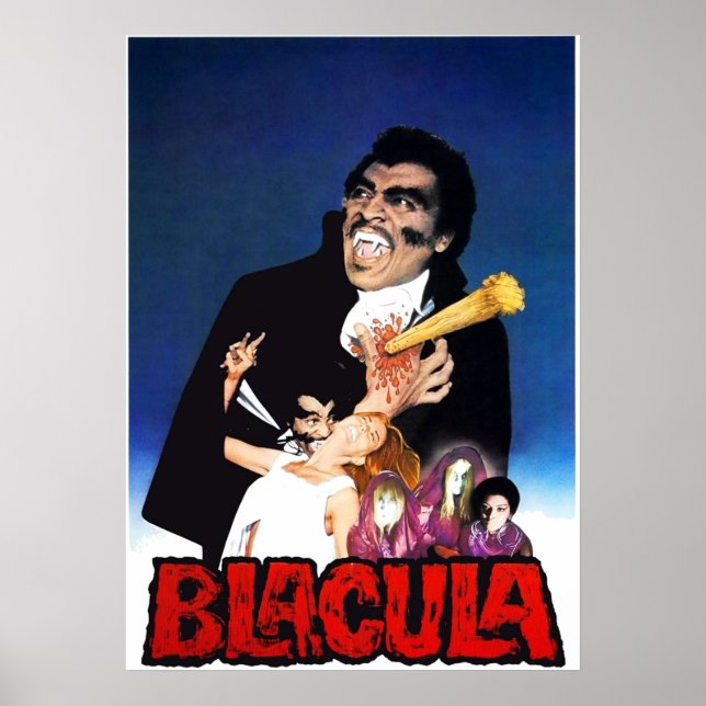 Blacula 1972 Blaxploitation Horror v6 Poster (Framsidan)
