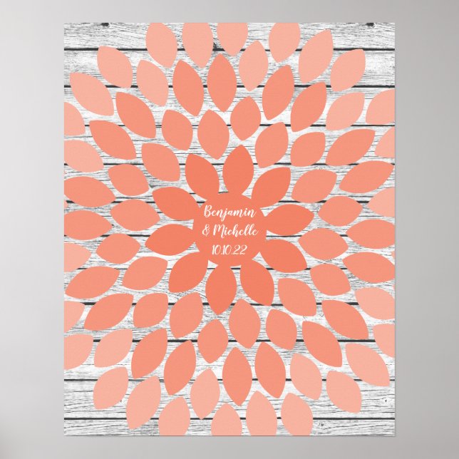 Blad - 75 Namnteckning alternativ utskrift av gäst Poster (Framsidan)