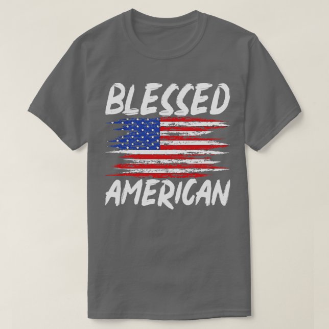 Blad American Liberty Patriotic US Flagga United T Shirt (Design framsida)