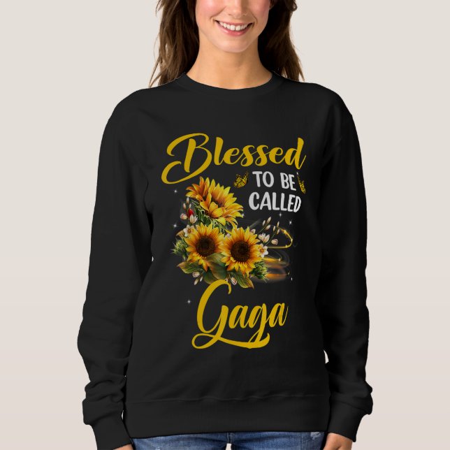 Blad att kallas Gaga Mors dag Solros T Shirt (Framsida)