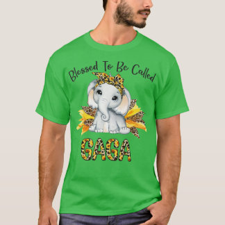 Blad att kallas Gaga Solros Elephant Mothe T Shirt