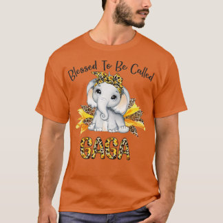 Blad att kallas Gaga Solros Elephant Mothe T Shirt