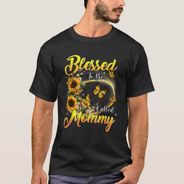 Blad att kallas Mamma Solros Älskare Grandm T Shirt (Framsida)
