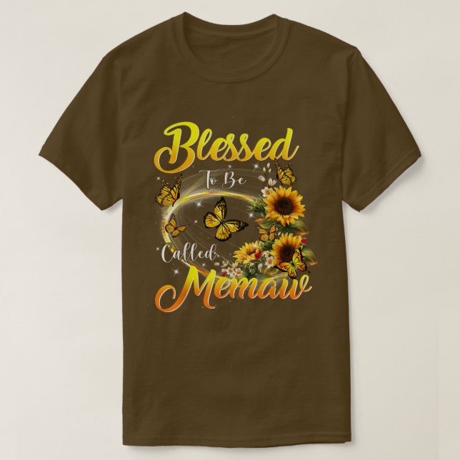 Blad att kallas Memaw Solros Älskare Grand T Shirt (Design framsida)
