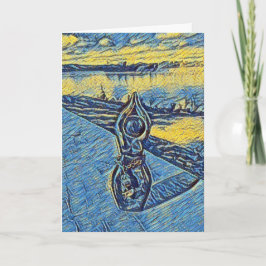 Blad Be Goddess vid floden Helgkort