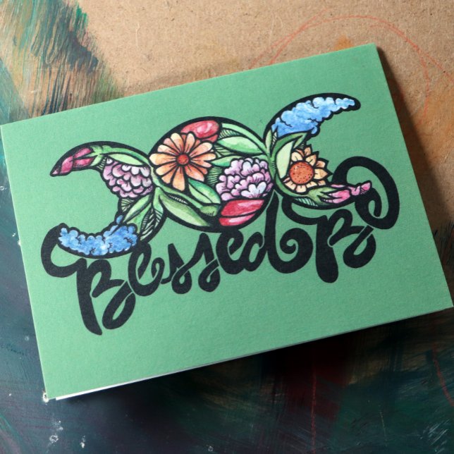 "Blad Be" tredubbla bloom Måne Kort (Skapare uppladdad)