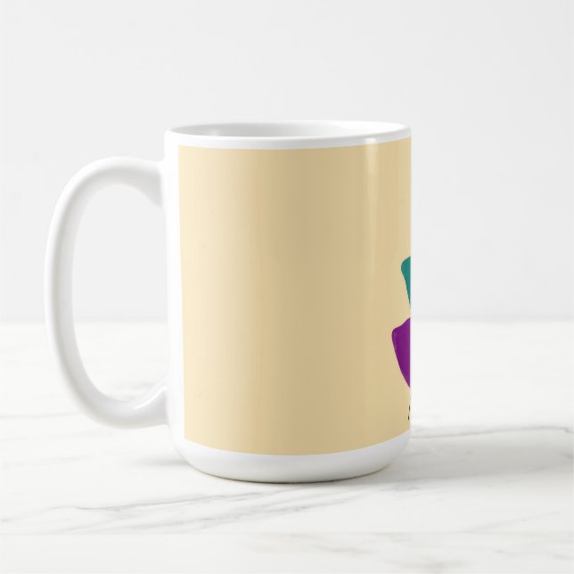 Blad boho illustration kaffemugg (Vänster)