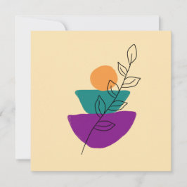 Blad boho illustration kort