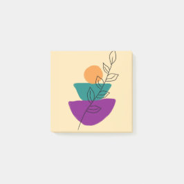 Blad boho illustration post-it block