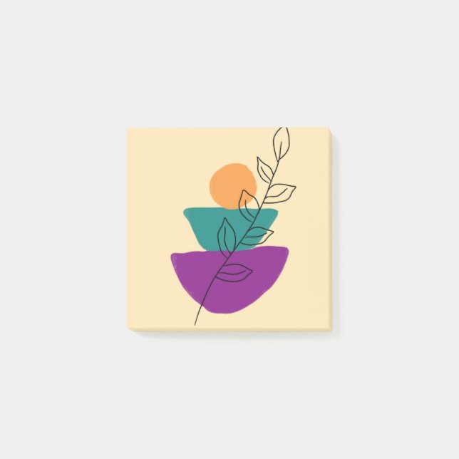 Blad boho illustration post-it block (Framsida)