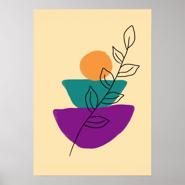 Blad boho illustration poster (Framsidan)