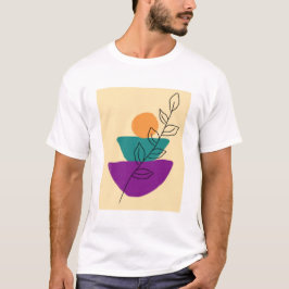 Blad boho illustration t shirt