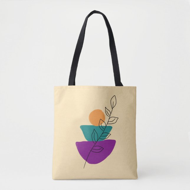 Blad boho illustration tygkasse (Framsida)