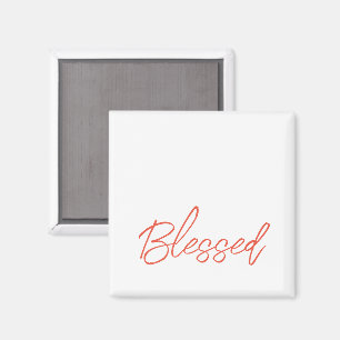 Blad Faith Orange White tacksam tack Magnet
